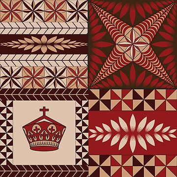 Fonulei Pattern - Tongan Ngatu Art Board Print for Sale by lolomastudio