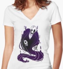 Undertale: Gaster Women's Fitted V-Neck T-Shirt
