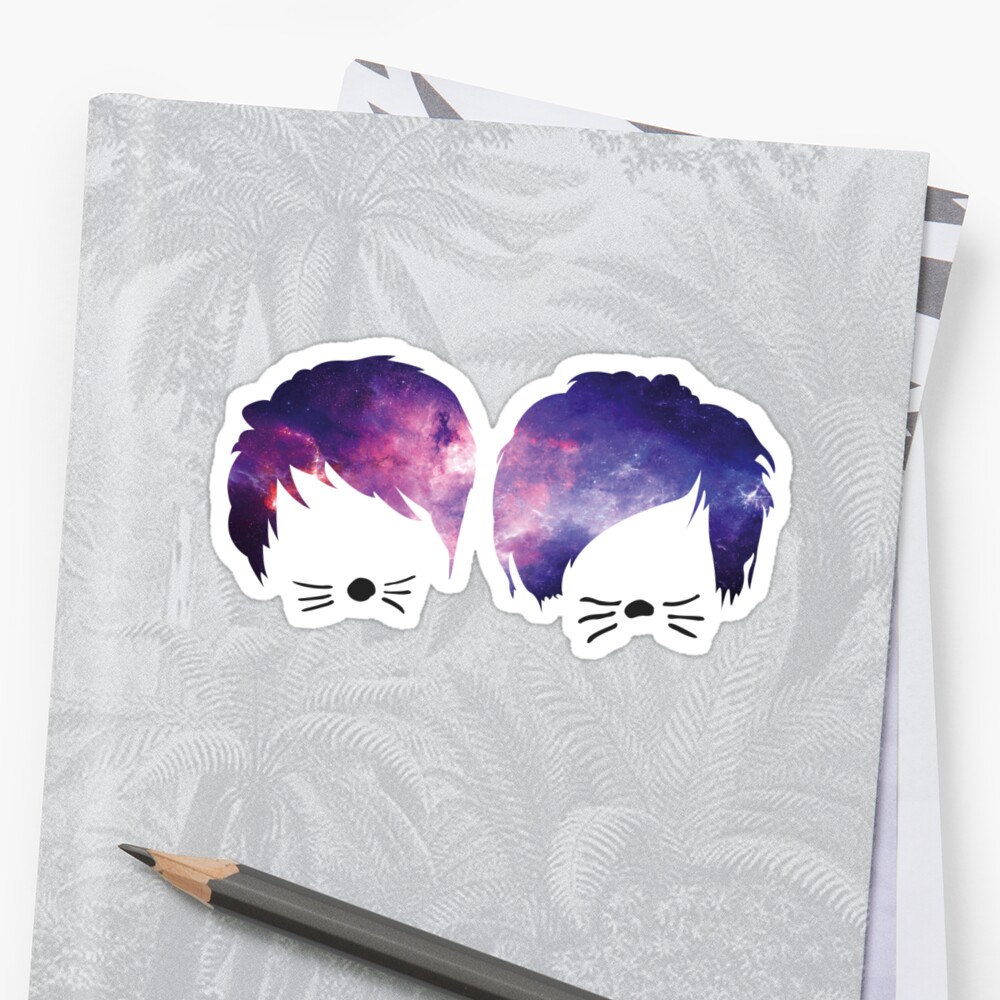 "Dan and Phil Galaxy" Stickers by Zoë van Genderen | Redbubble