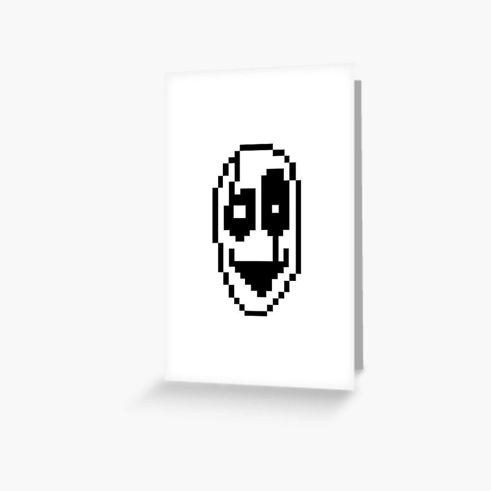 Undertale Gaster S Face Greeting Card By Hansbald Redbubble