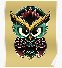 Neo-Traditional Owl Poster