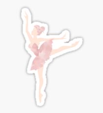 Graceful Pink Ballerina Girl Sticker