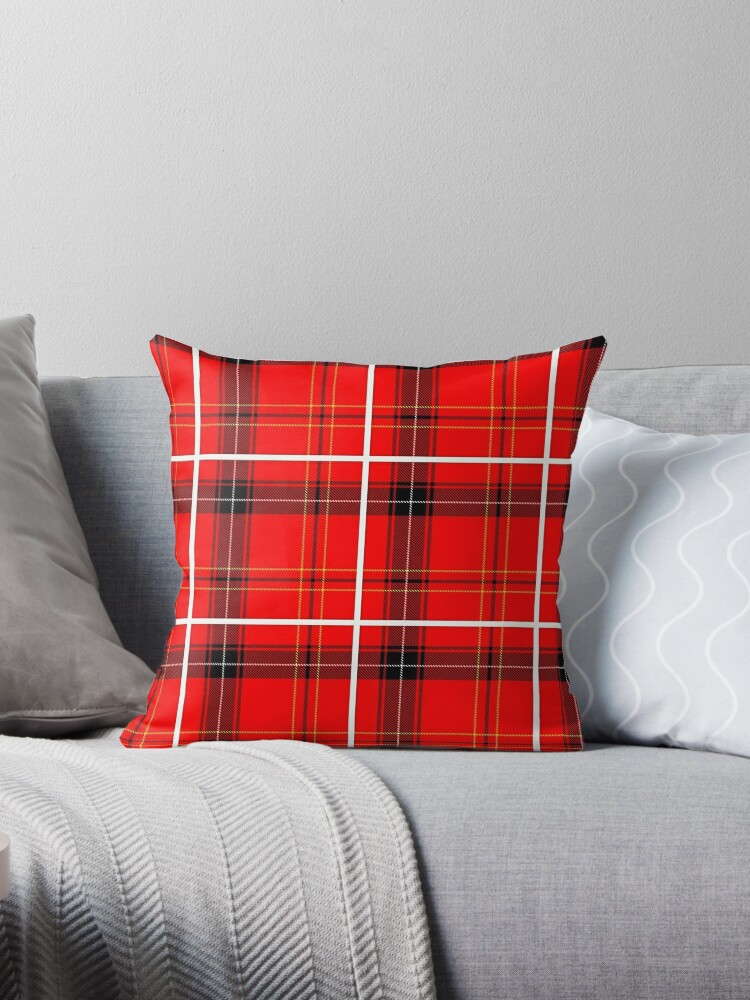 "Red Plaid" Throw Pillows by grandmabarnes Redbubble