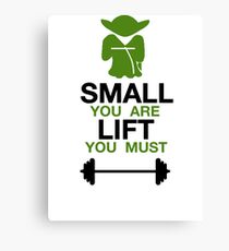 Yoda Lifting Inspiration Canvas Print