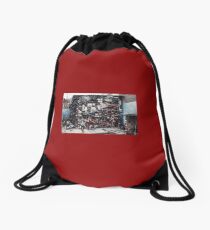 Caged prisoners Drawstring Bag