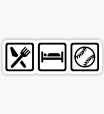 Eat sleep Softball Sticker