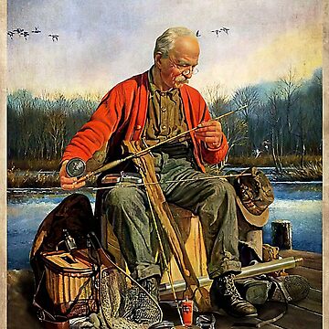 You Don't Stop Fishing When You Get Old - Old Man Fishing Poster for Sale  by MorningJoco