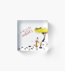 Playing with best friend Calvin and Hobbes Acrylic Block