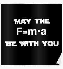 Star Wars Physics Force Black Poster