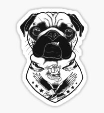 Tattooed Dog - Pug Sticker
