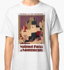 Vintage Pueblo WPA National Parks Travel Poster Classic T-Shirt