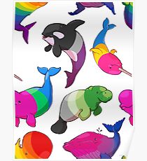 Sexuality Whales (And Aromanatee) Pattern Poster