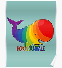 Homosexuwhale - with text Poster