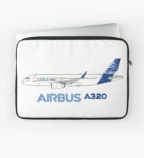 Funda para portátil Ilustración de Airbus A320 con Sharklet Wingtips