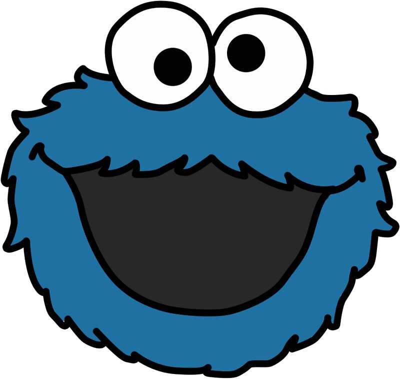 Cartoon Cookie Monster: Stickers | Redbubble
