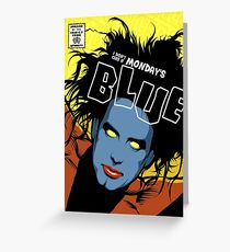 Post-Punk Blue Greeting Card
