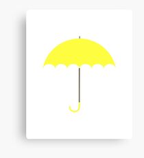 Gelber Regenschirm Leinwanddruck