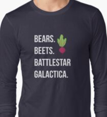 Bears. Beets. Battlestar Galactica. - The Office Long Sleeve T-Shirt