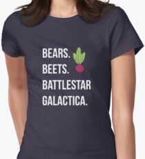 Bears. Beets. Battlestar Galactica. - The Office Women's Fitted T-Shirt
