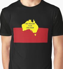 No Room for Racism - Aboriginal Flag (zoomed out) Graphic T-Shirt