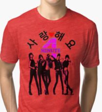 ♥♫SaRangHaeYo(Love) Hot Fabulous K-Pop Girl Group-4Minute Cool K-Pop Clothes & Phone/iPad/Laptop/MackBook Cases/Skins & Bags & Home Decor & Stationary♪♥ Tri-blend T-Shirt