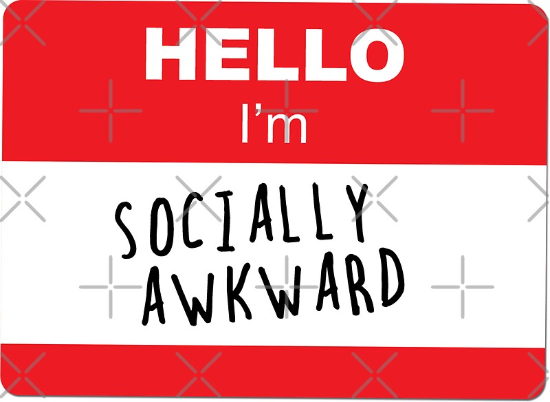 "Hello I'm Socially Awkward" Stickers by Official Fantique 