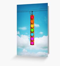 Rainbow Traffic Light Greeting Card