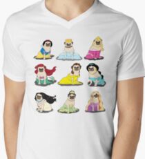 Pug Princesses Version 2 Men's V-Neck T-Shirt