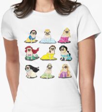 Pug Princesses Version 2 Women's Fitted T-Shirt