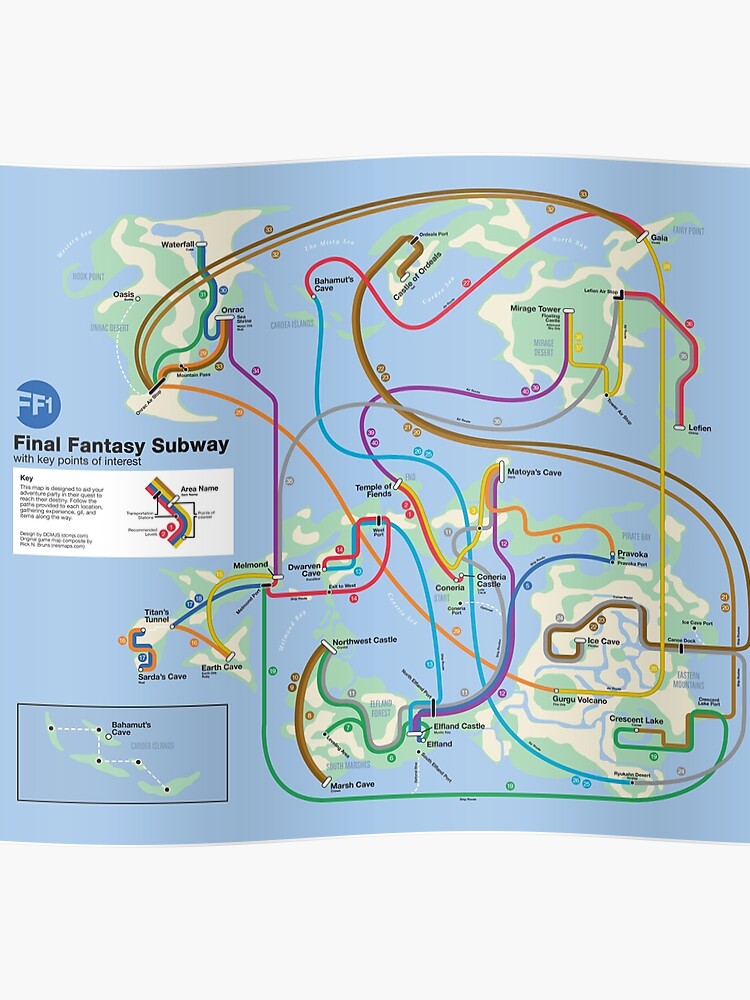 FF1 Earth Cave Map