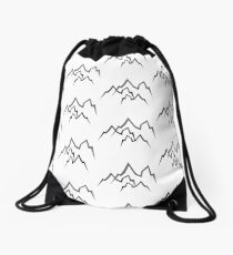 mountains - small Drawstring Bag