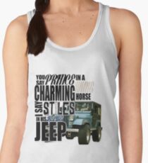 Stiles in a blue Jeep Women's Tank Top