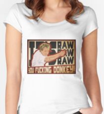 You fucking donkey! Women's Fitted Scoop T-Shirt