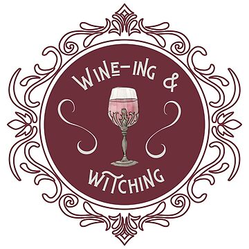 Artwork thumbnail, Wine-ing & Witching Illustration in Watercolor by WitchofWhimsy