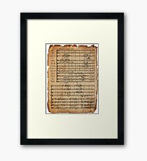 Beethoven's 9th on Antique Paper Framed Print