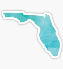 Florida State outline in blue Sticker