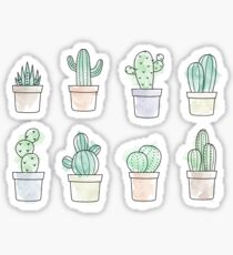 watercolor cacti Sticker