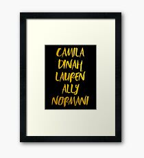 5H GOLD NAMES. Framed Print