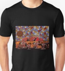 Uluru | Ayers Rock - Authentic Aboriginal Arts Unisex T-Shirt