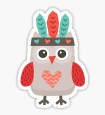 Hipster Owlet Mint Sticker