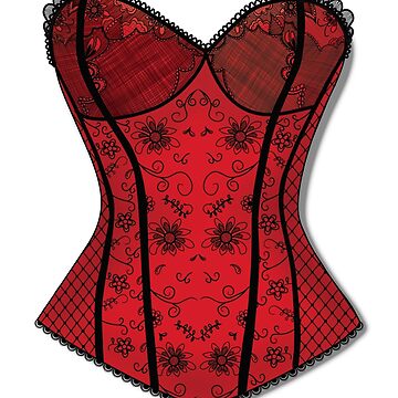 Red Lace Corset Lingerie Poster for Sale by BuyMooreThings
