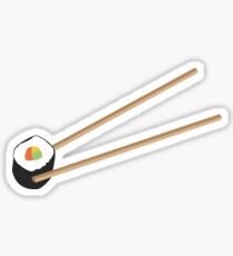 Sushirollen mit Essstäbchen Sticker