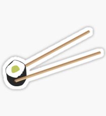 Sushi rolls with chopsticks Sticker