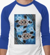 Aboriginal Art Authentic - Meeresschildkröten Baseballshirt für Männer