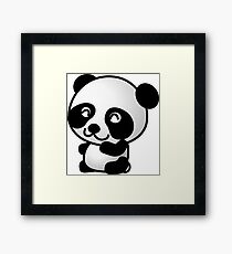Cartoon Panda Framed Print