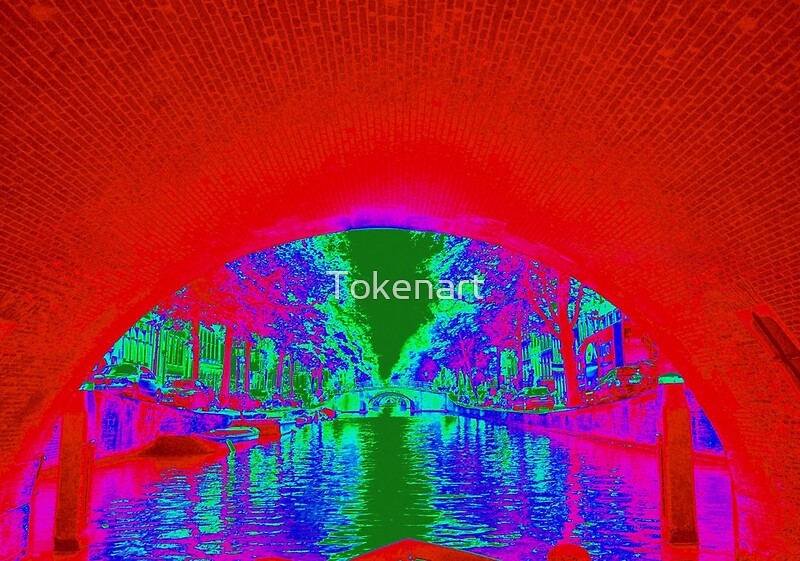 " Through the red tunnel to the land of colour" by Tokenart | Redbubble
