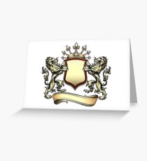 The heraldry shield with lions Greeting Card