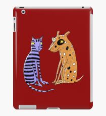 Vinilo o funda para iPad Los opuestos atraen gato y perro