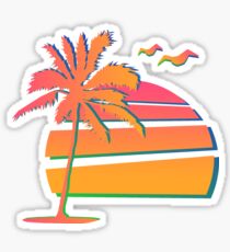 80's Sunset Sticker