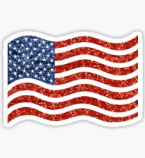 Pegatina bandera americana glitter